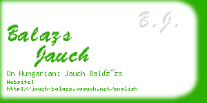 balazs jauch business card